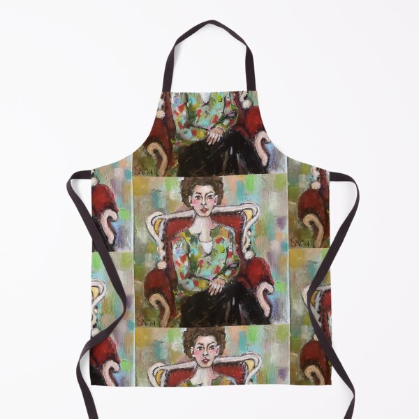 Item preview, Woman sitting on a red armchair designed and sold by soffya.