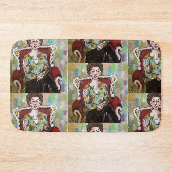 Item preview, Woman sitting on a red armchair designed and sold by soffya.