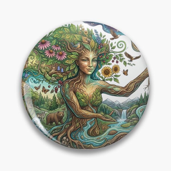 Item preview, Mother Nature Gaia Goddess | Celestial Earth Spirit Art designed and sold by Wear Sculpt.