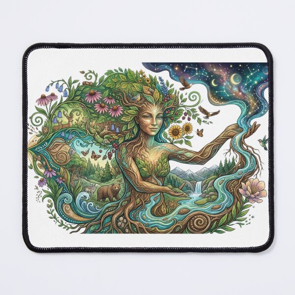 Item preview, Mother Nature Gaia Goddess | Celestial Earth Spirit Art designed and sold by Wear Sculpt.
