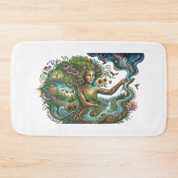 Item preview, Mother Nature Gaia Goddess | Celestial Earth Spirit Art designed and sold by Wear Sculpt.