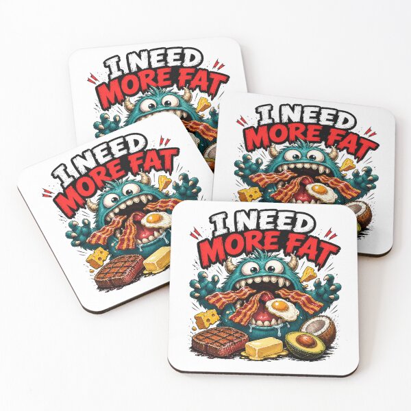 Item preview, I Need More Fat Funny Keto Monster Low Carb Graphic designed and sold by MyOwnLab.
