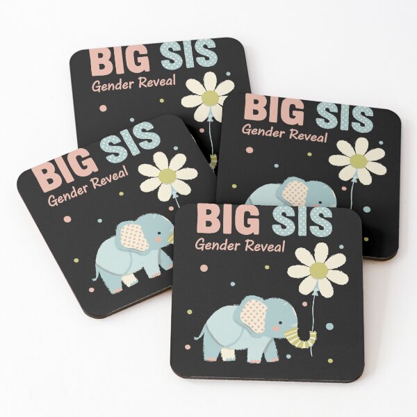 Item preview, Gender Reveal Big Sis Big Sister Mom Dad Team Girl designed and sold by LuminOrb.