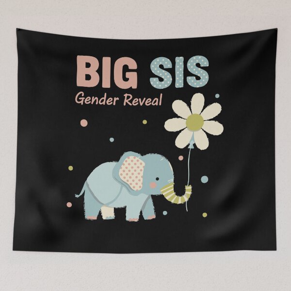 Item preview, Gender Reveal Big Sis Big Sister Mom Dad Team Girl designed and sold by LuminOrb.