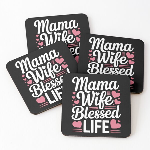 Item preview, Mama Wife Blessed Life Grateful Mum Quote Mother's Day Gift designed and sold by Say It With Ink.