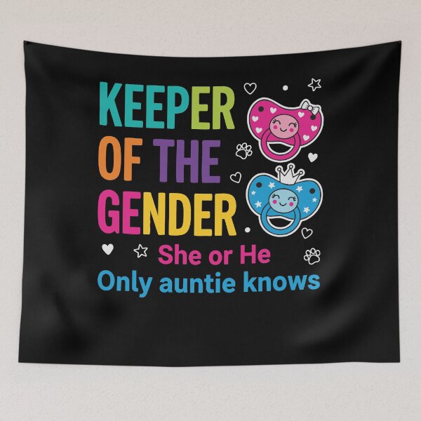 Artikelvorschau, Gender Reveal Keeper Of The Gender Tante Knows entworfen und verkauft von LuminOrb.