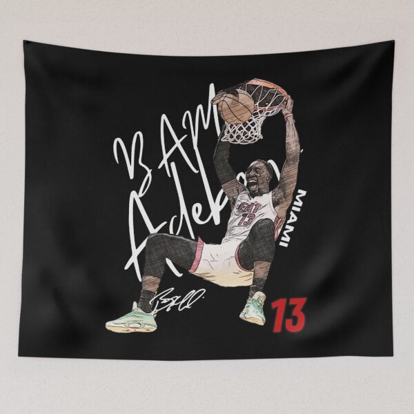 Item preview, Miami Bam Adebayo 13 Dunk Basketball Cartoon  designed and sold by LuckyCandy.