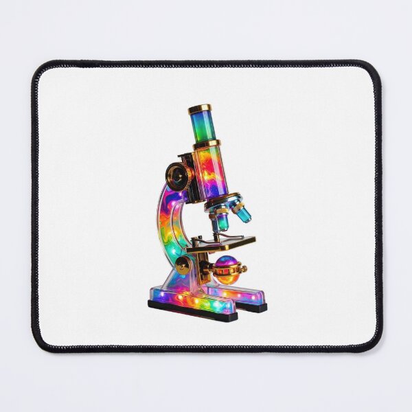 Item preview, Rainbow Neon Glass Microscope Scientific Art designed and sold by octozap.