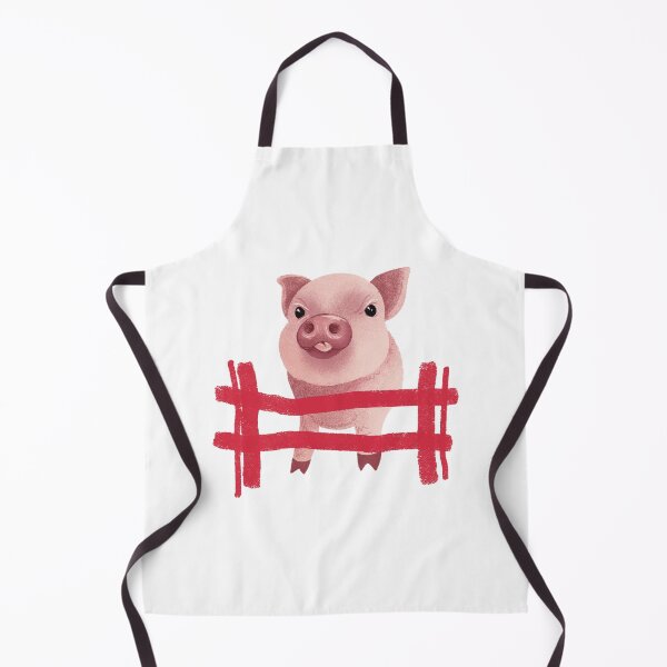 Item preview, Cute Pig Behind Red Fence Funny Farm Animal designed and sold by Pryhozha.