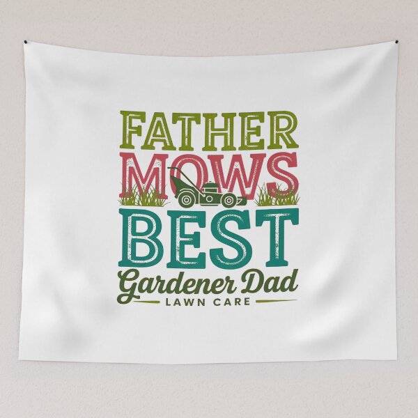 Item preview, Father Mows Best Funny Gardener Dad & Lawn Care T-Shirt designed and sold by MerchlyMike.