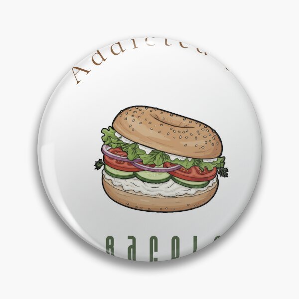 Item preview, Addicted to Bagels Funny Food Lover Wall Art Print designed and sold by MoodsOfMine.