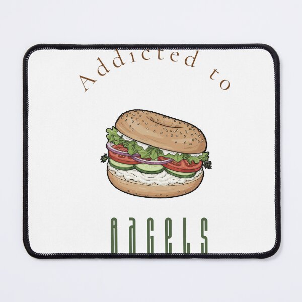 Item preview, Addicted to Bagels Funny Food Lover Wall Art Print designed and sold by MoodsOfMine.