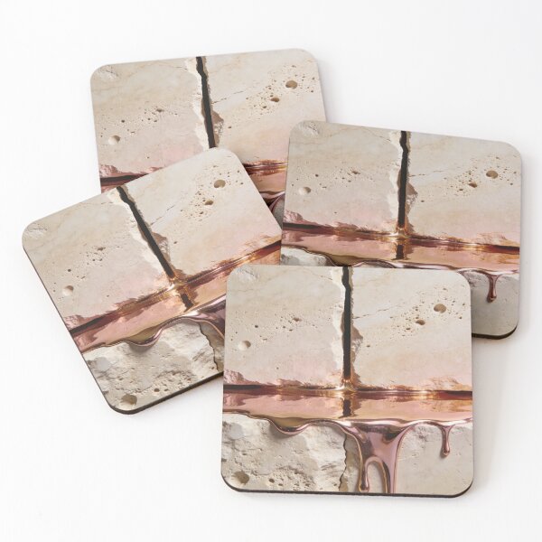 Item preview, Kintsugi Crossroads - Central Liquid Rose Gold & Stone Relief designed and sold by sana designer.