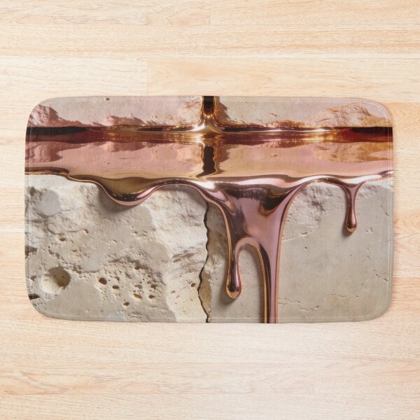 Item preview, Kintsugi Crossroads - Central Liquid Rose Gold & Stone Relief designed and sold by sana designer.