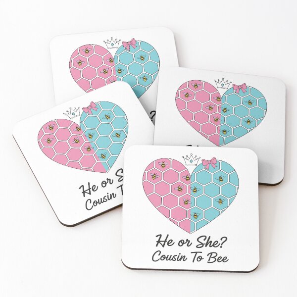 Item preview, Gender Reveal He Or She Cousin To Bee Baby Shower designed and sold by LuminOrb.