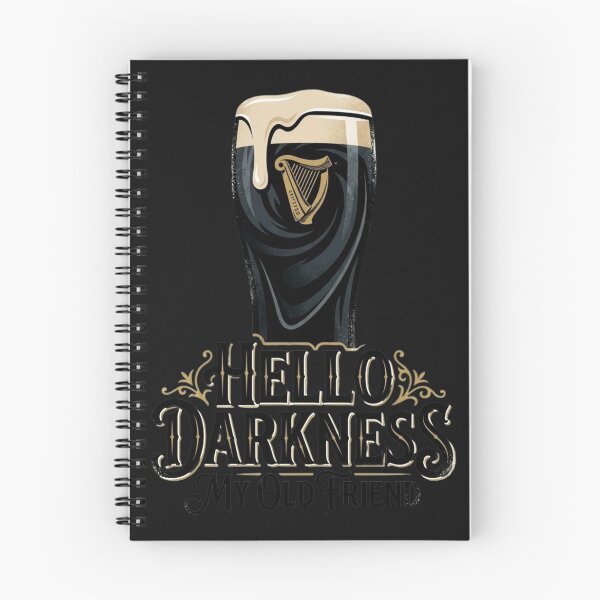 Item preview, Hello Darkness My Old Friend Dark Brew Pint designed and sold by sluggish64.