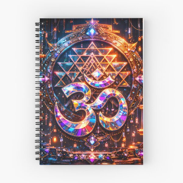 Item preview, Om & Yantra Sri Yantra — Hindu God Art | Cyberpunk designed and sold by CosmicLotusArt.