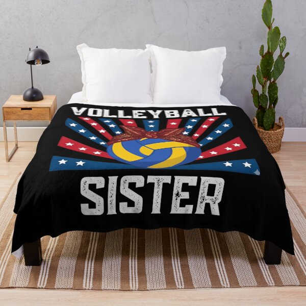 Aperçu de l'œuvre Volley-ball patriotique sœur design vintage USA créée et vendue par LashondaGreen89.