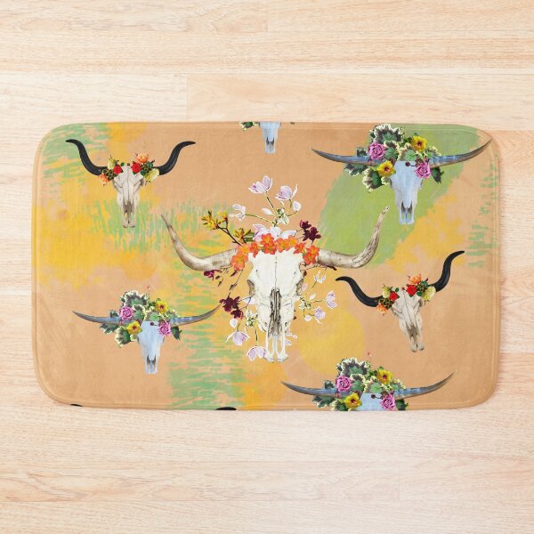 Item preview, COW SKULL AND FLOWER DESIGN BLANKET designed and sold by Barbara Jean Photo Art And Design.
