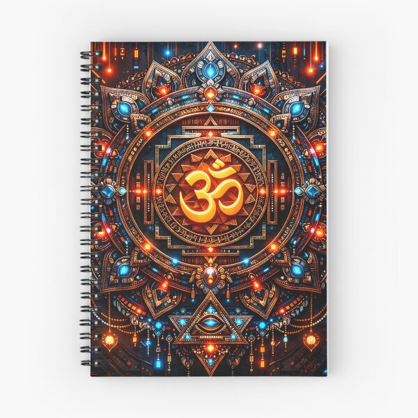 Item preview, Om & Yantra Mandala — Hindu God Art | Cyberpunk designed and sold by CosmicLotusArt.