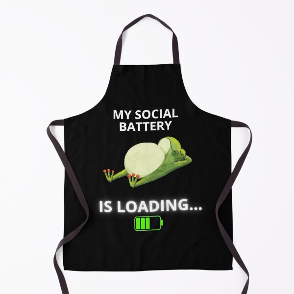 Item preview, My Social Battery is Loading Funny Frog designed and sold by ContigoART.