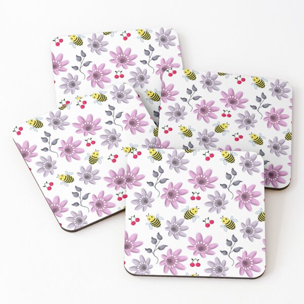 Item preview, Cute Bee Floral Pattern Cottagecore designed and sold by HopeAndHustle.