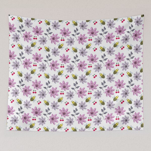 Item preview, Cute Bee Floral Pattern Cottagecore designed and sold by HopeAndHustle.