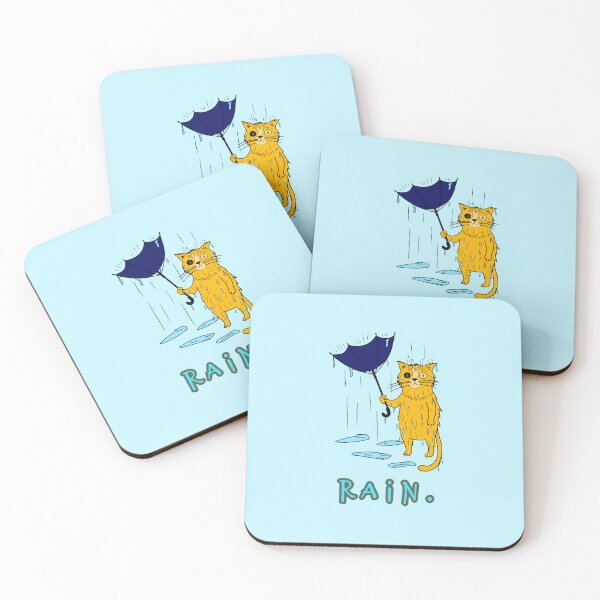 Item preview, Funny Ginger Cat with Broken Umbrella Line Art  designed and sold by LeshanArt.