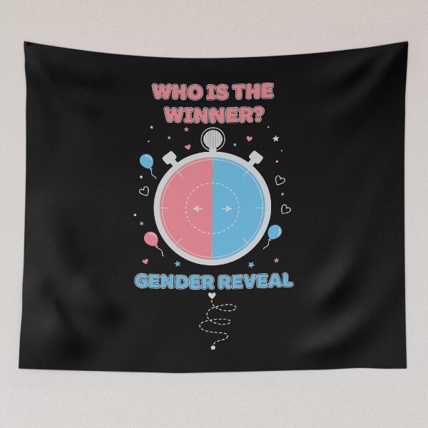 Item preview, Gender Reveal Who Is The Winner Baby Shower designed and sold by LuminOrb.