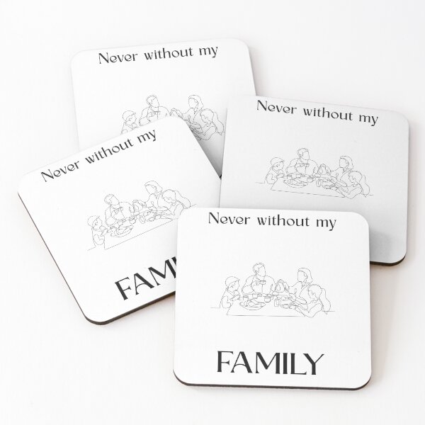Item preview, Never Without My Family Wall Art Print Minimalist Ink Illustration designed and sold by MoodsOfMine.