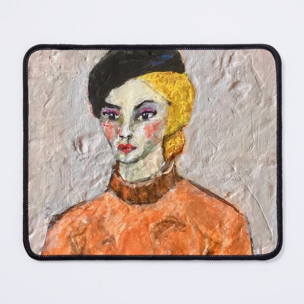 Item preview, Black beret and orange sweater designed and sold by soffya.