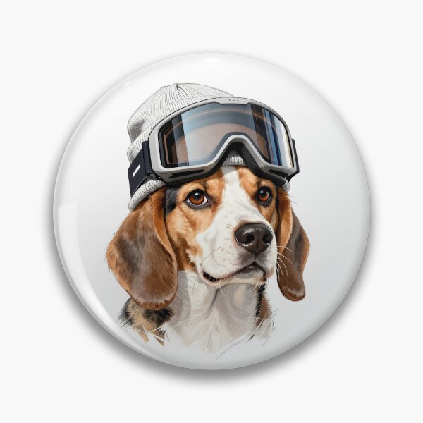 Item preview, Beagle Snowboard Dog Portrait – Cool Puppy with Ski Goggles & Beanie Funny Pet Art designed and sold by Fur Honcho.