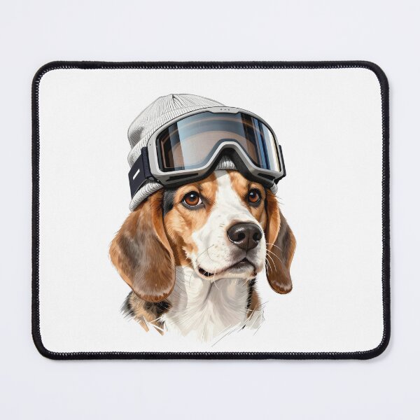 Item preview, Beagle Snowboard Dog Portrait – Cool Puppy with Ski Goggles & Beanie Funny Pet Art designed and sold by Fur Honcho.