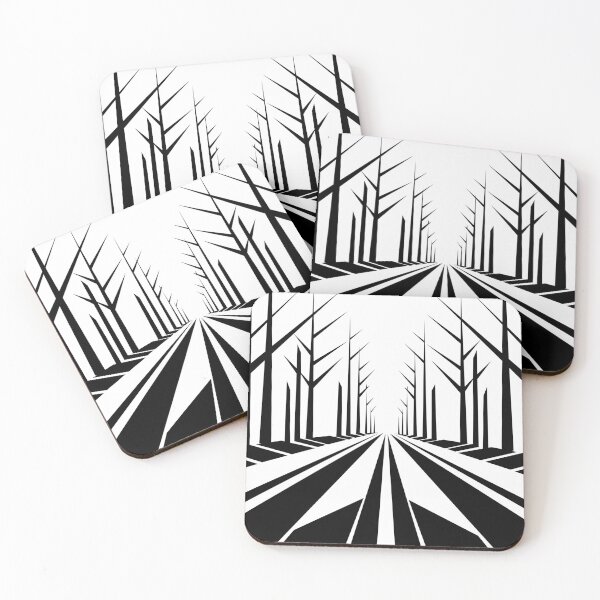 Item preview, Black and White Forest Road designed and sold by quibrak.