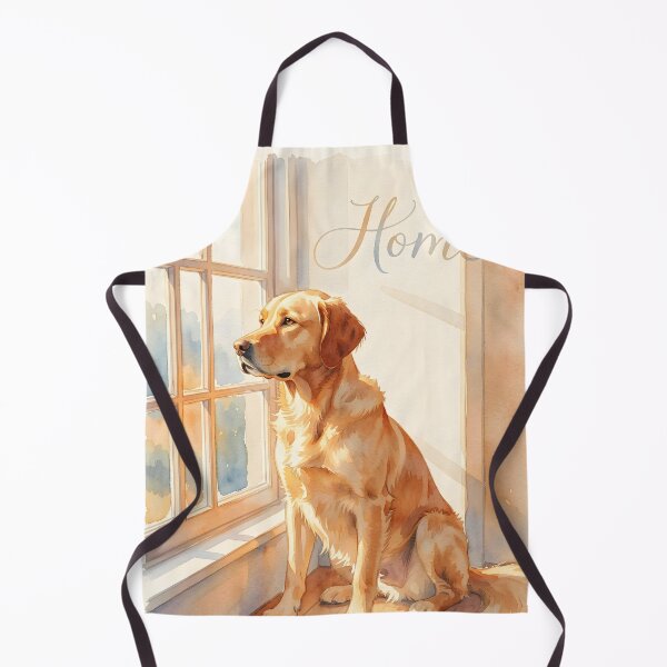 Item preview, Home – Golden Retriever Waiting by the Window | Soft Emotional Dog Illustration designed and sold by EmeraldeaArt.