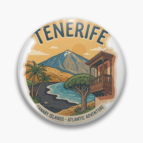 Item preview, Tenerife : Vintage Canary Islands Coastal Badge designed and sold by 1434s.