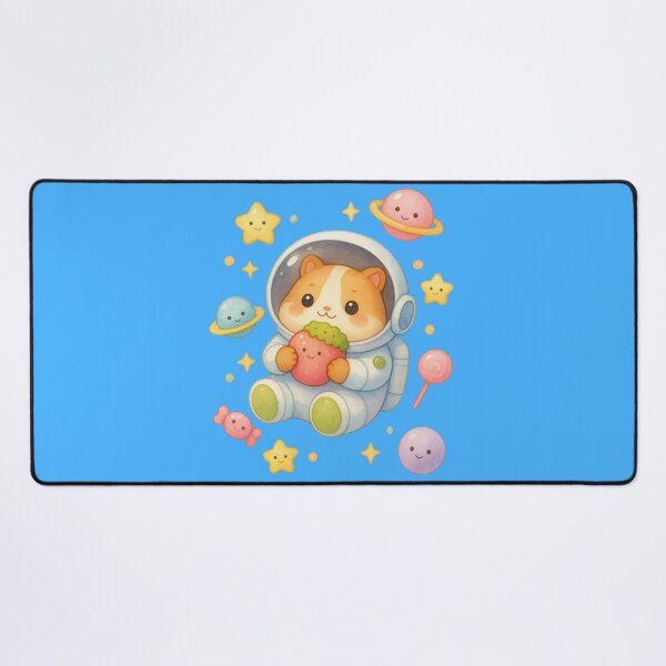 Item preview, Cute Hamster Astronaut with Strawberry – Kawaii Pastel Space Galaxy Art designed and sold by p-frosty-design.