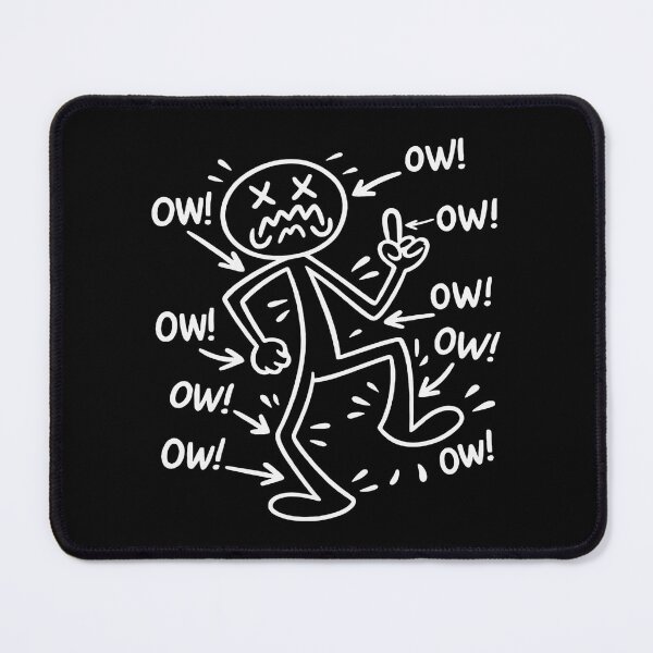 Item preview, Ow Ow Ow Matchstick Character Middle Finger Humor designed and sold by Tanjaberto.