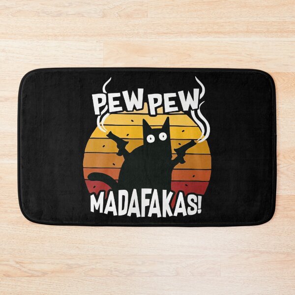 Item preview, Pew Pew Madafakas Cat – Funny Cowboy Cat Meme designed and sold by Tanjaberto.