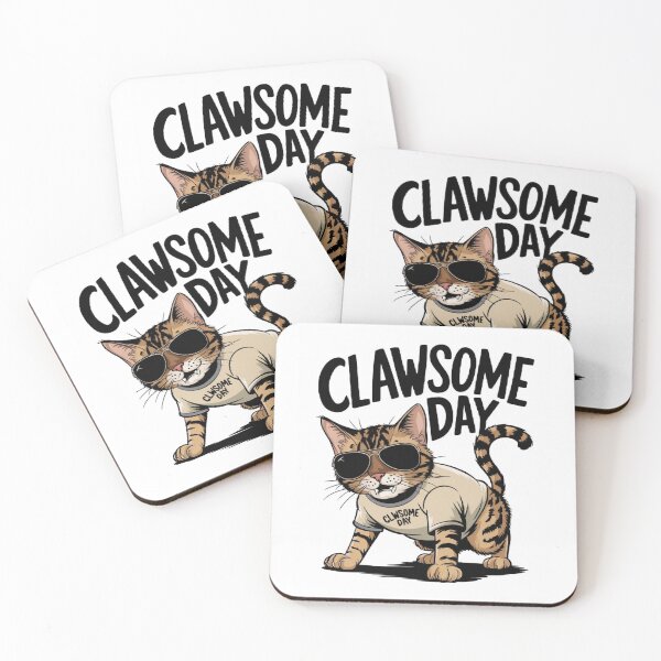 Item preview, Clawsome Day — Cool Cat with Sunglasses Funny Animal Art designed and sold by ArtisticVlad.