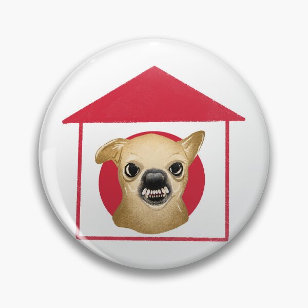 Item preview, Funny Creepy Dog in House Weird Cute Meme Art designed and sold by Pryhozha.