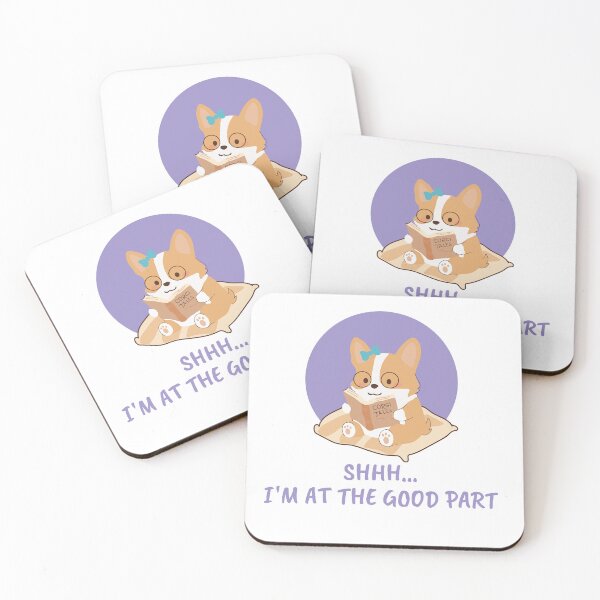 Item preview, Shhh I'm At The Good Part - Funny Corgi Reading Club designed and sold by KristineKaren.