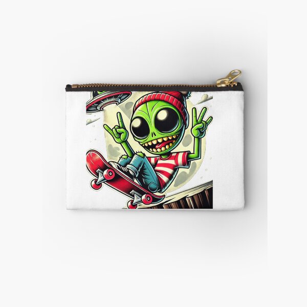 Item preview, Alien Skater Skateboard Sticker Art designed and sold by InkNovaLab.