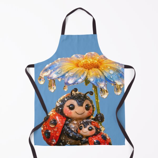 Item preview, Cute Ladybug Family under Flower Umbrella - Whimsical Nature Art designed and sold by Art-Inspir-AI.