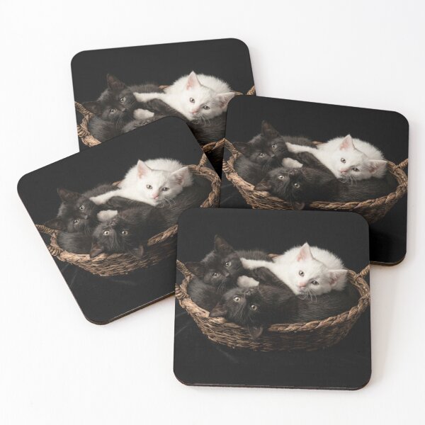 Item preview, Three Cute Kittens Resting in a Wicker Basket designed and sold by jeugenet.