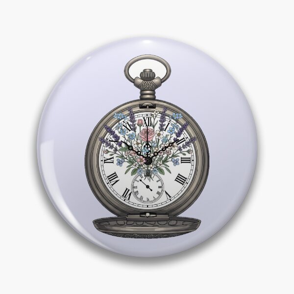 Item preview, Timeless Blooms Floral Pocket Watch designed and sold by TheDenimArt.