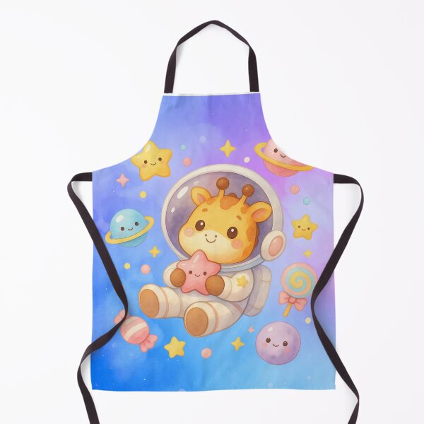 Item preview, Cute Giraffe Astronaut Holding Star – Kawaii Pastel Space Galaxy Art designed and sold by p-frosty-design.