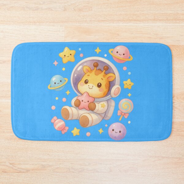 Item preview, Cute Giraffe Astronaut Holding Star – Kawaii Pastel Space Galaxy Art designed and sold by p-frosty-design.