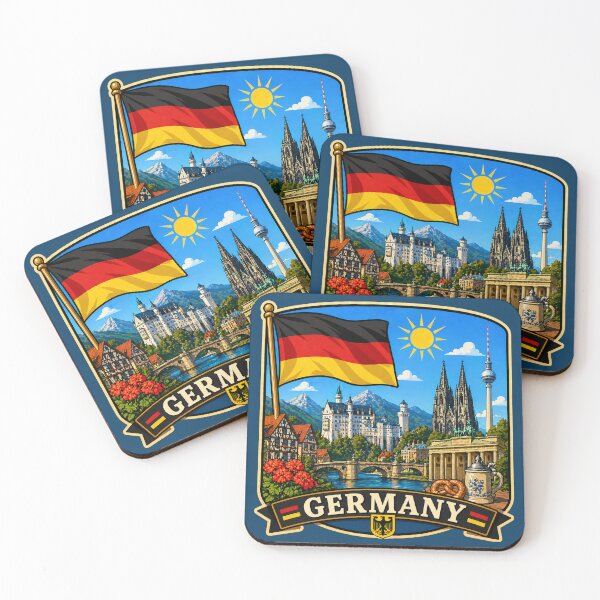 Item preview, Germany - Flag, Castle and Historic Landmarks designed and sold by Myra365Art.