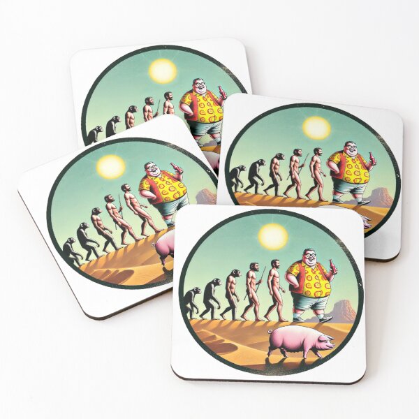 Item preview, Funny Human Evolution Parody Art designed and sold by InkNovaLab.